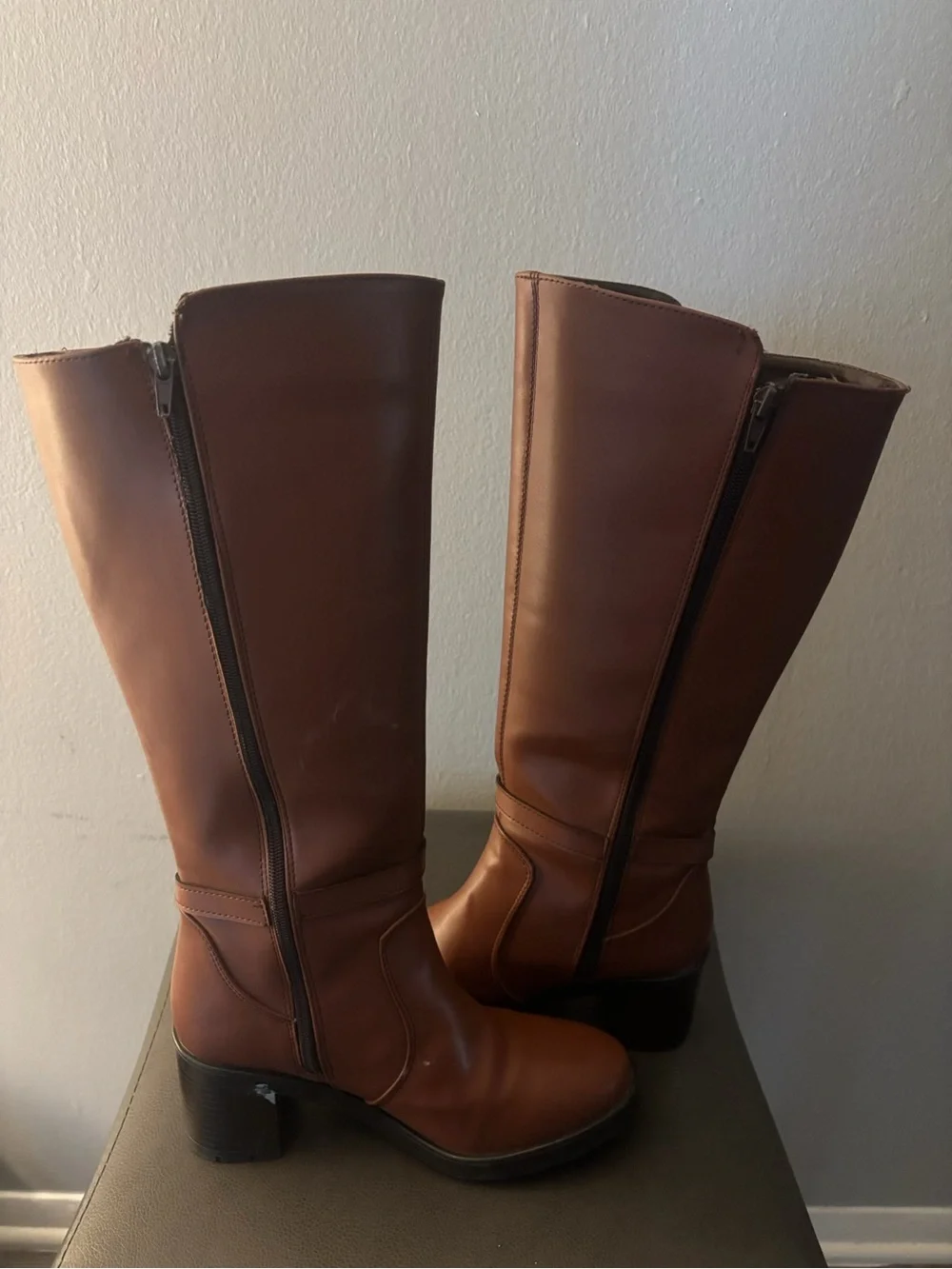 ANDREA FENZI Tall Brown Over-the-Knee Riding Boots
